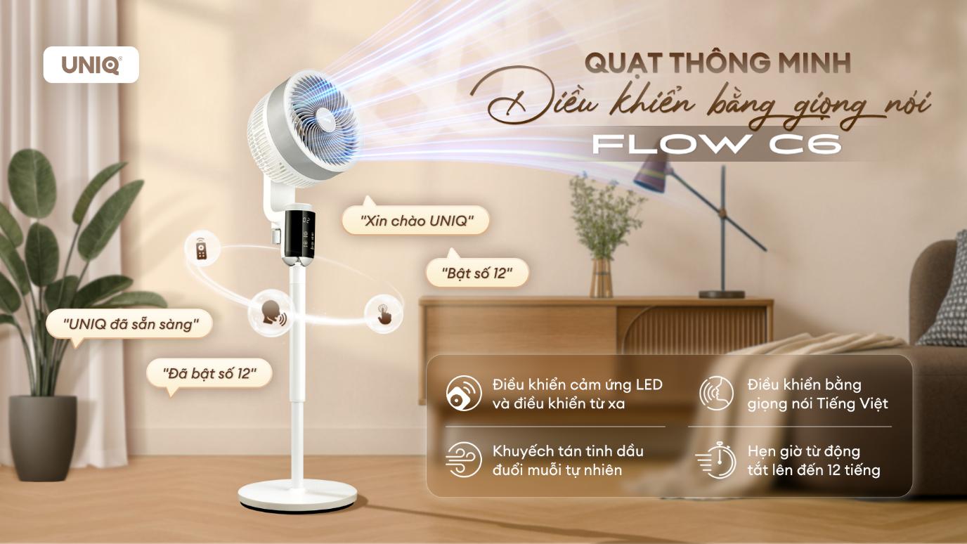 UNIQ Flow C6 - Quạt cây đối lưu không khí thông minh cho không gian sống hiện đại- Ảnh 2.