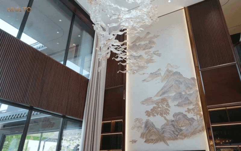 Bên trong biệt phủ hình chữ 