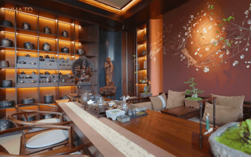 Bên trong biệt phủ hình chữ 