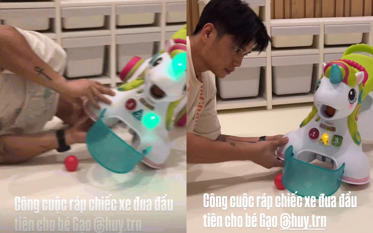 Ngô Thanh Vân chi bạc triệu sắm chiếc xe đua đầu tiên cho con, Huy Trần loay hoay tự lắp cho bằng được- Ảnh 2.