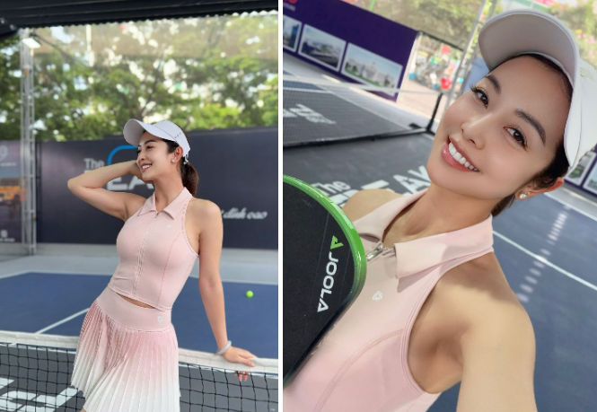Hoa hậu vừa gặp sự cố vì chơi pickleball: Có mẹ chồng giàu top đầu sàn chứng khoán, bố chồng là Tiến sĩ- Ảnh 3. Hoa hậu vừa gặp sự cố vì chơi pickleball: Có mẹ chồng giàu top đầu sàn chứng khoán, bố chồng là Tiến sĩ- Ảnh 3.