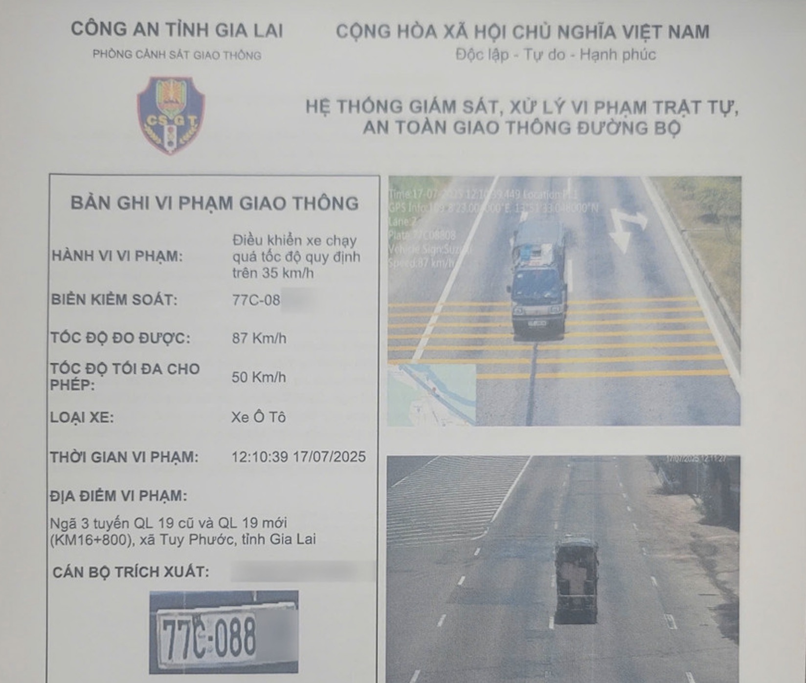 Bất ngờ về xe tải vi phạm tốc độ 21 lần trong 7 tháng ở Gia Lai- Ảnh 1. Bất ngờ về xe tải vi phạm tốc độ 21 lần trong 7 tháng ở Gia Lai- Ảnh 1.