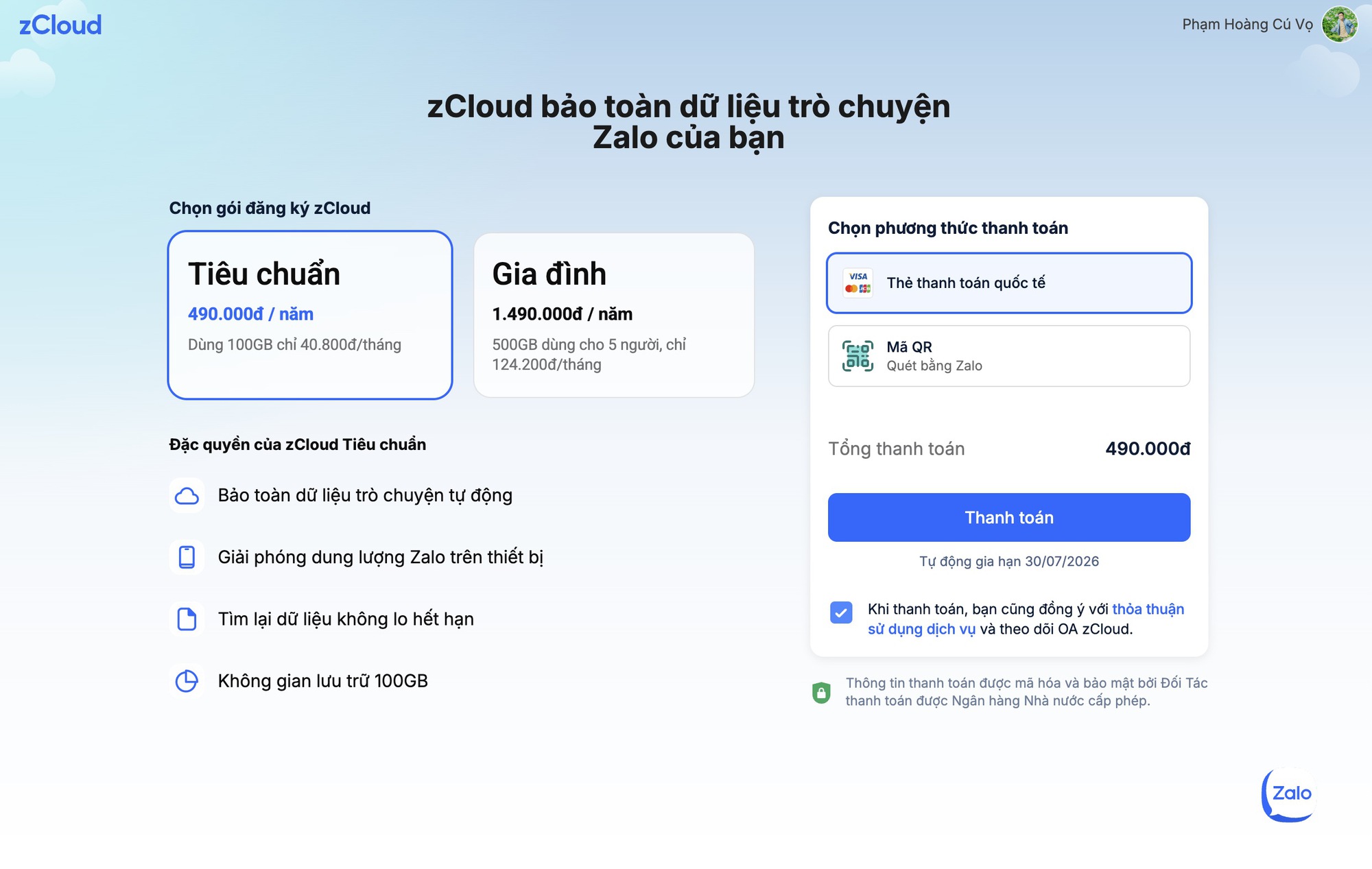 Zalo thu phí zCloud trên iPhone đắt hơn Android, người dùng hỏi tại sao vậy?- Ảnh 3.