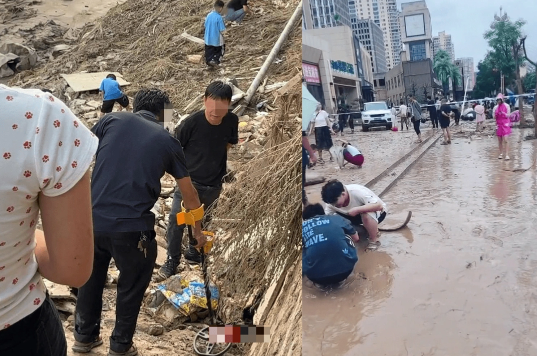 Gần 20kg vàng, đá quý bị nước lũ cuốn trôi khỏi một cửa hàng, người dân mang máy dò kim loại đến tìm- Ảnh 2. Gần 20kg vàng, đá quý bị nước lũ cuốn trôi khỏi một cửa hàng, người dân mang máy dò kim loại đến tìm- Ảnh 2.
