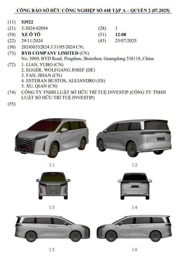 BYD tiếp tục đăng ký xe mới tại Việt Nam: MPV tiết kiệm xăng ngang cỡ Kia Carnival, giá bán dự kiến từ 1,5 tỷ đồng- Ảnh 1. BYD tiếp tục đăng ký xe mới tại Việt Nam: MPV tiết kiệm xăng ngang cỡ Kia Carnival, giá bán dự kiến từ 1,5 tỷ đồng- Ảnh 1.