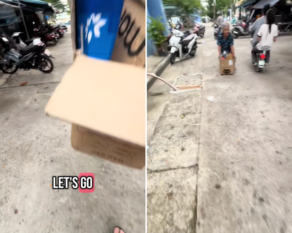 Giúp bà cụ xách 2 chiếc thùng, khách Tây bị hỏi một câu “rất Việt Nam” khiến dân mạng đồng cảm- Ảnh 3. Giúp bà cụ xách 2 chiếc thùng, khách Tây bị hỏi một câu “rất Việt Nam” khiến dân mạng đồng cảm- Ảnh 3.
