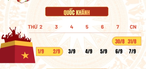 Công chức, viên chức, người lao động sắp nghỉ lễ Quốc khánh dài ngày- Ảnh 1.
