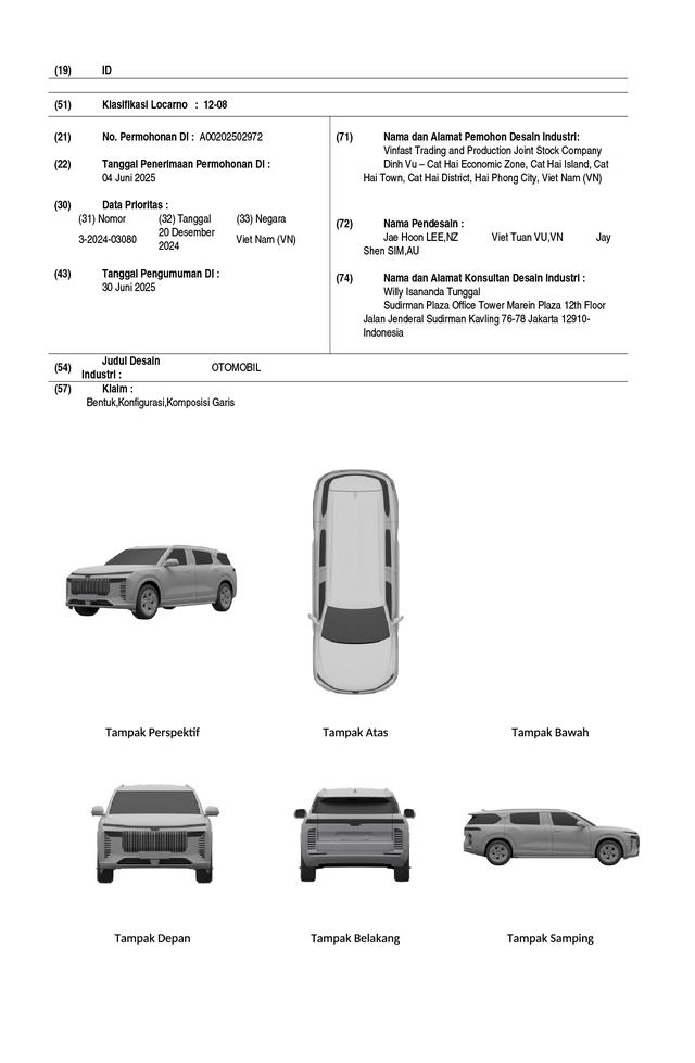 Limousine của VinFast chưa ra mắt được đăng ký bản quyền ở nước hàng xóm: Người Việt nào thiết kế?- Ảnh 2. Limousine của VinFast chưa ra mắt được đăng ký bản quyền ở nước hàng xóm: Người Việt nào thiết kế?- Ảnh 2.