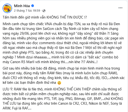 Tấm ảnh “ở TP.HCM cũng nhìn được núi Bà Đen” bị nghi cắt ghép, tác giả bất ngờ lên tiếng- Ảnh 5. Tấm ảnh “ở TP.HCM cũng nhìn được núi Bà Đen” bị nghi cắt ghép, tác giả bất ngờ lên tiếng- Ảnh 5.