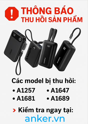 Cách nhận tiền từ 600 nghìn đến 1 triệu cho những ai có sạc dự phòng Anker bị thu hồi ở Việt Nam- Ảnh 1. Cách nhận tiền từ 600 nghìn đến 1 triệu cho những ai có sạc dự phòng Anker bị thu hồi ở Việt Nam- Ảnh 1.