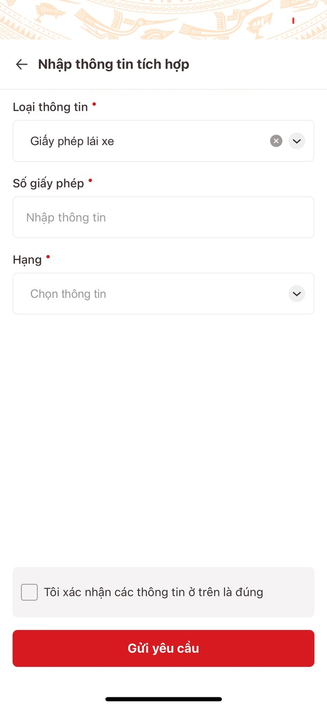 Hướng dẫn tích hợp giấy phép lái xe vào ứng dụng VNeID, yên tâm cất bản cứng ở nhà- Ảnh 3. Hướng dẫn tích hợp giấy phép lái xe vào ứng dụng VNeID, yên tâm cất bản cứng ở nhà- Ảnh 3.