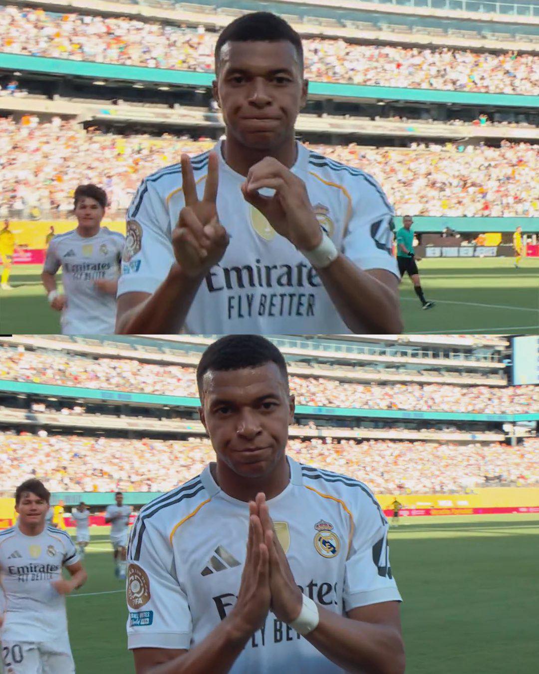 Mbappe ăn mừng đầy xúc động tưởng nhớ Diogo Jota khi lập siêu phẩm giúp Real thắng nghẹt thở Dortmund ở FIFA Club World Cup- Ảnh 1. Mbappe ăn mừng đầy xúc động tưởng nhớ Diogo Jota khi lập siêu phẩm giúp Real thắng nghẹt thở Dortmund ở FIFA Club World Cup- Ảnh 1.