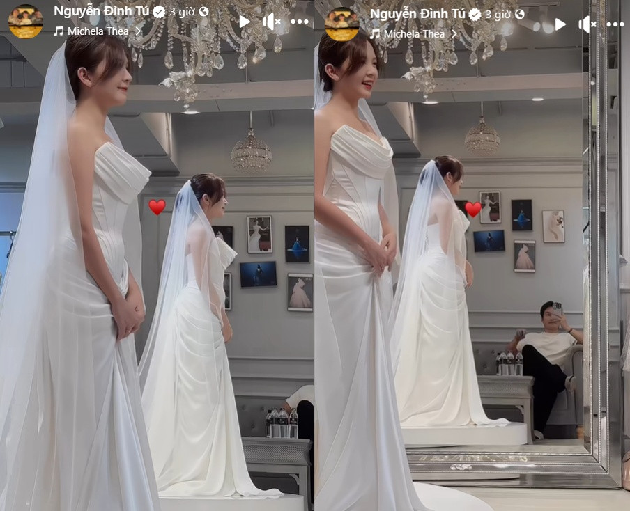 Đình Tú và vợ hot girl đi thử váy cưới, visual cô dâu xinh bất bại!- Ảnh 1. Đình Tú và vợ hot girl đi thử váy cưới, visual cô dâu xinh bất bại!- Ảnh 1.