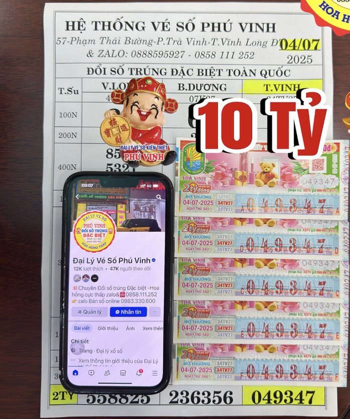 Mua 5 tờ vé số khi đang uống cà phê, người đàn ông ở Vĩnh Long thành "tỉ phú"- Ảnh 1. Mua 5 tờ vé số khi đang uống cà phê, người đàn ông ở Vĩnh Long thành "tỉ phú"- Ảnh 1.