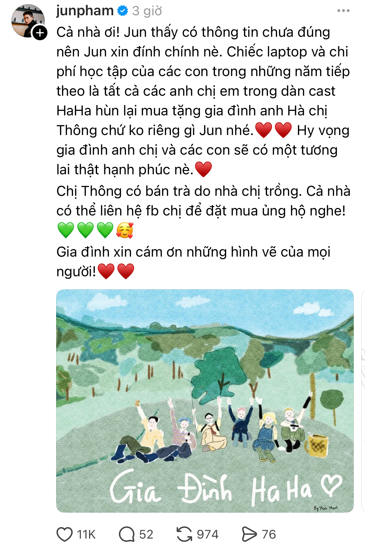 Jun Phạm đính chính gấp thông tin quyên góp- Ảnh 2. Jun Phạm đính chính gấp thông tin quyên góp- Ảnh 2.