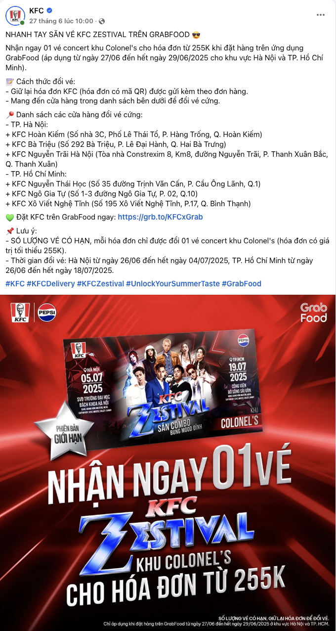 Chuyện gì đang diễn ra? Các thương hiệu gà rán, cà phê đồng loạt chi tiền khủng để làm concert- Ảnh 12. Chuyện gì đang diễn ra? Các thương hiệu gà rán, cà phê đồng loạt chi tiền khủng để làm concert- Ảnh 12.