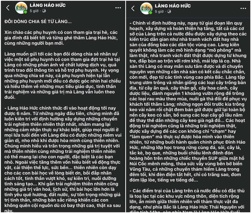 Vụ trẻ đi trại hè bị bắt nạt, 8 ngày không dám đi vệ sinh vì bẩn, Làng Háo Hức khẳng định: Những trải nghiệm này giúp các con thêm trân trọng và biết ơn- Ảnh 2.