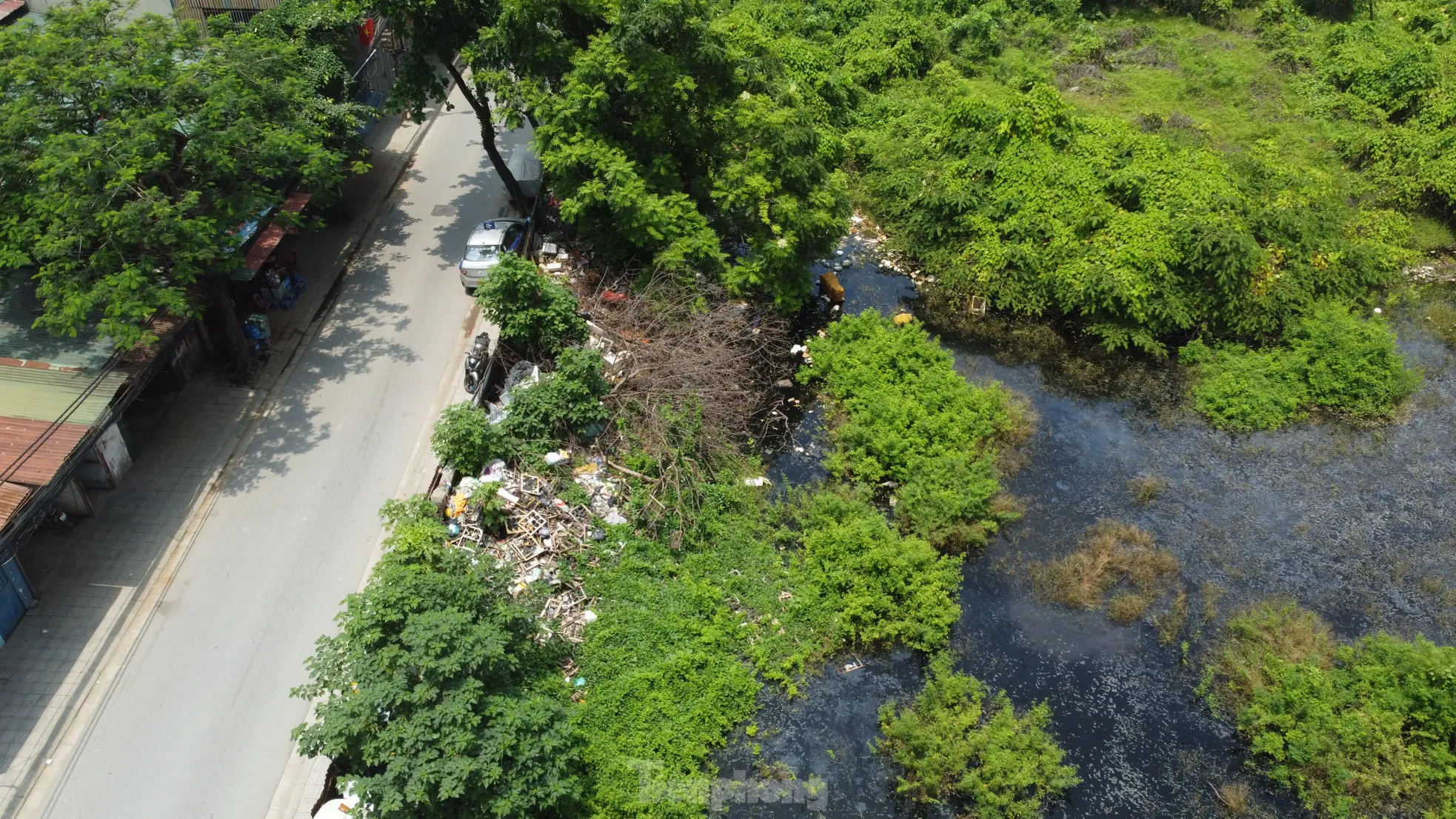 Các hồ lớn ở phường Định Công đang bị 'biến dạng'- Ảnh 6. Các hồ lớn ở phường Định Công đang bị 'biến dạng'- Ảnh 6.