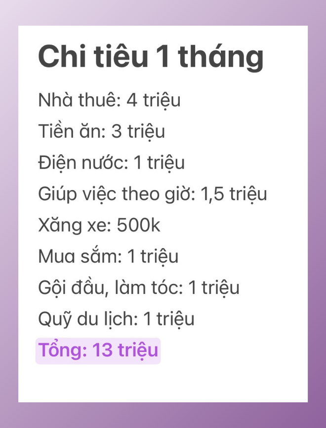 Không bỏ gội đầu và thuê giúp việc, cô gái Hà Nội lương 13 triệu, tiết kiệm 0 đồng: Nghèo mà thảnh thơi?- Ảnh 1. Không bỏ gội đầu và thuê giúp việc, cô gái Hà Nội lương 13 triệu, tiết kiệm 0 đồng: Nghèo mà thảnh thơi?- Ảnh 1.
