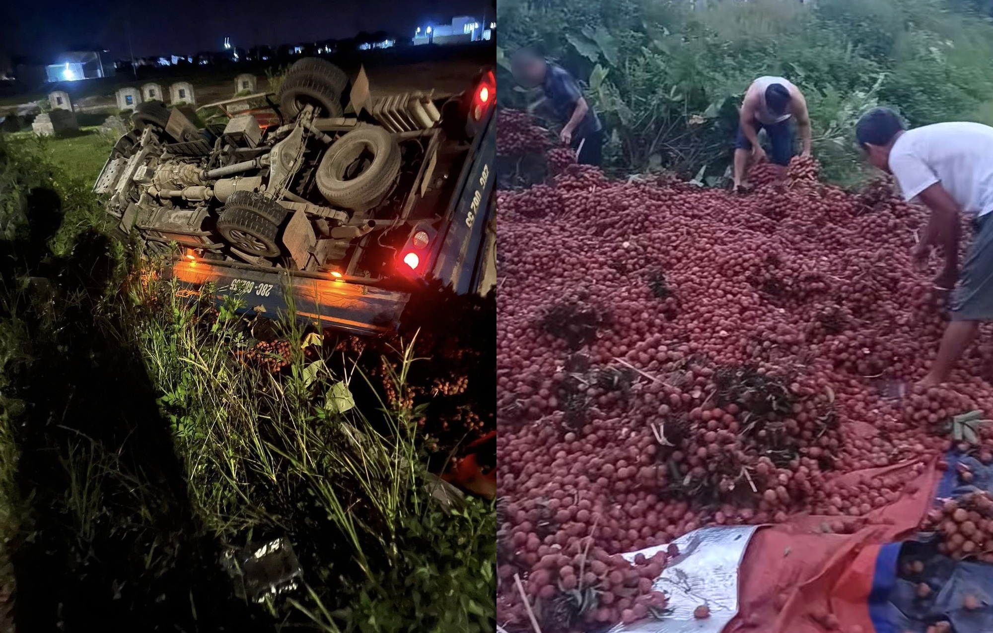 Vụ xe tải chở vải bị lật, người dân ra nhặt: Chủ xe đính chính bất ngờ- Ảnh 1. Vụ xe tải chở vải bị lật, người dân ra nhặt: Chủ xe đính chính bất ngờ- Ảnh 1.