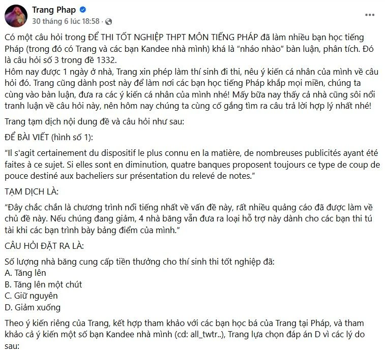 Sao nữ Vbiz "đạt" 10 điểm môn Ngoại ngữ trong kỳ thi tốt nghiệp THPT 2025, nhìn profile không ai ngạc nhiên nữa- Ảnh 2.