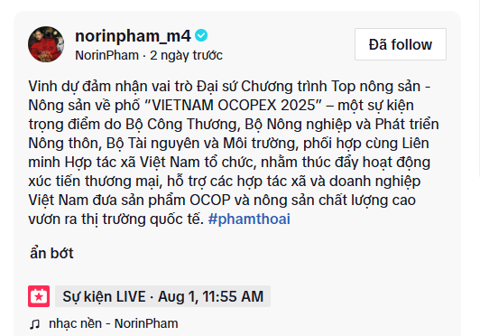 Phạm Thoại bị xoá tên khỏi megalive Top nông sản sau ồn ào vai trò đại sứ- Ảnh 3.