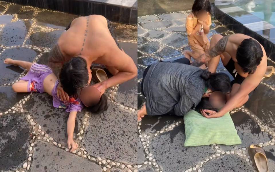 Khoảnh khắc sinh tử khi người đàn ông cứu sống bé gái đuối nước tại villa gây chấn động mạng xã hội- Ảnh 1.