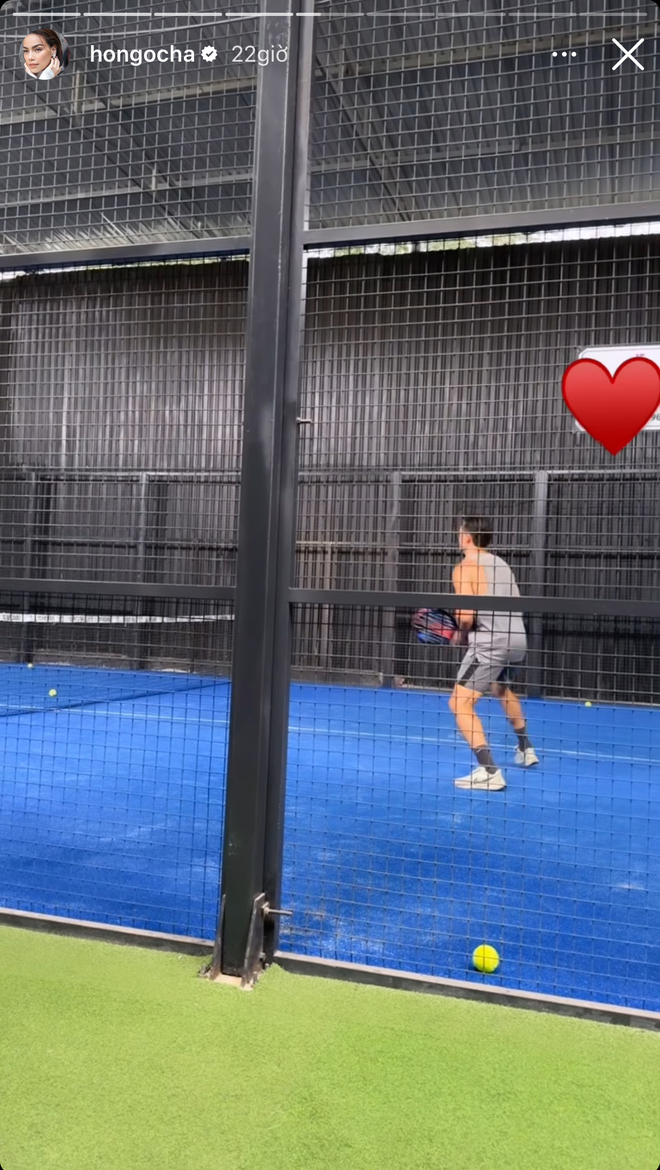 Kim Lý thi đấu pickleball cực 