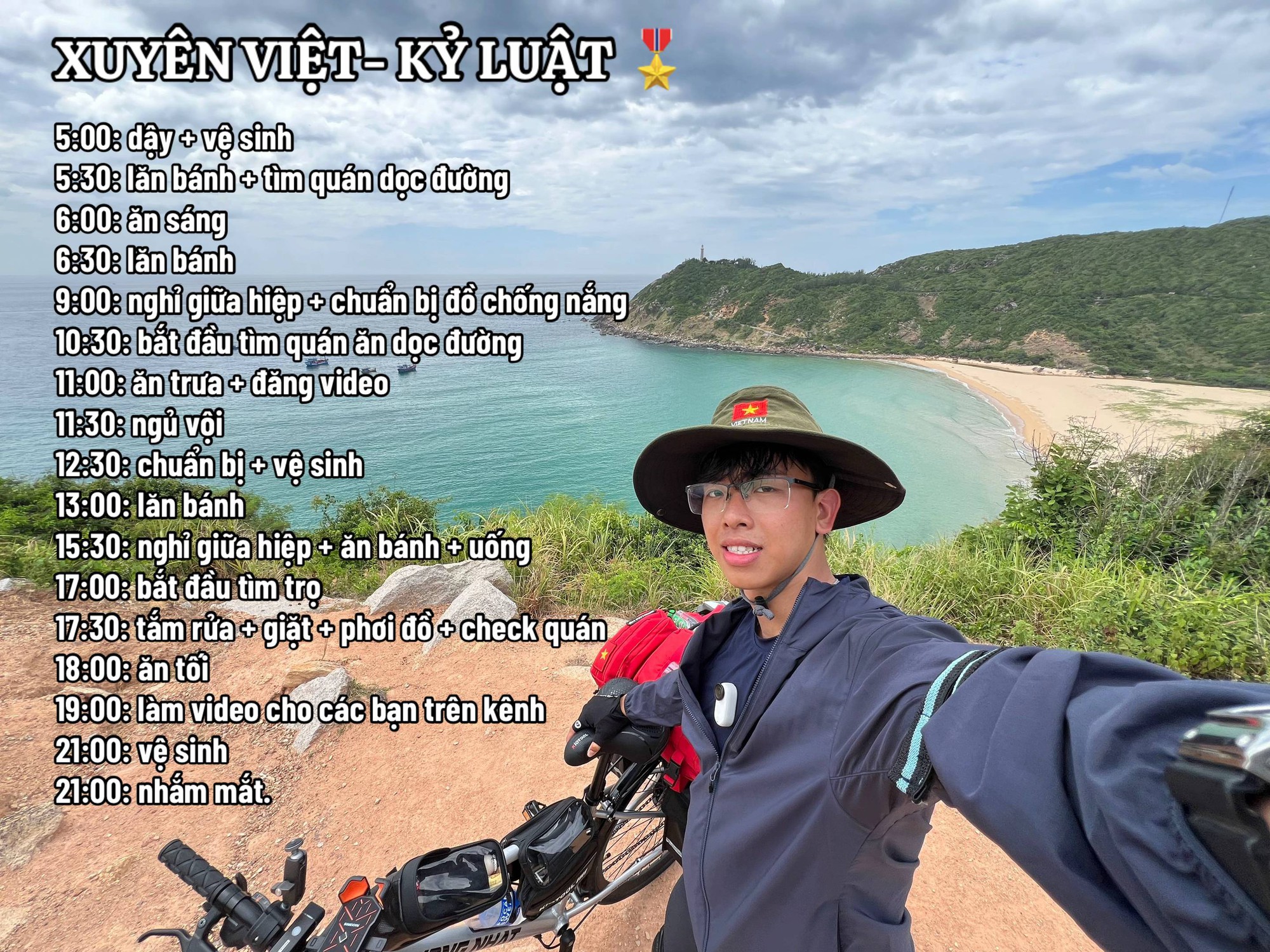 Sự thật khó tin về chàng trai 2k2 đạp xe từ TP.HCM ra Hà Nội xem diễu binh, diễu hành 2/9- Ảnh 3. Sự thật khó tin về chàng trai 2k2 đạp xe từ TP.HCM ra Hà Nội xem diễu binh, diễu hành 2/9- Ảnh 3.