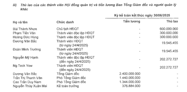 Thu nhập của sếp doanh nghiệp bất động sản trong nửa đầu năm 2025 như thế nào?- Ảnh 1.