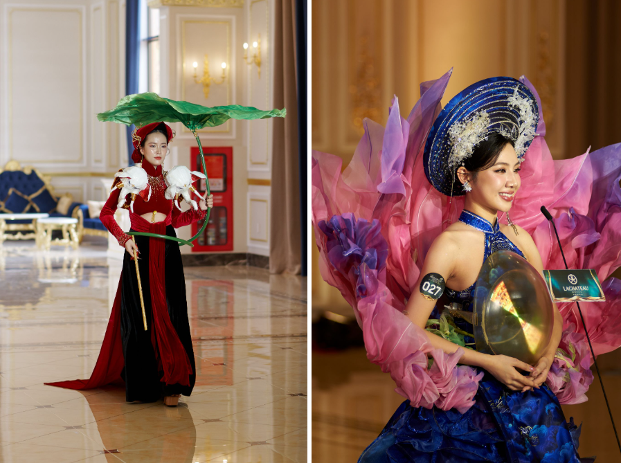 Độc lạ Miss Grand Vietnam 2025: thí sinh mang cả xe bún riêu, ‘mái ngói’ Đại Nội Huế lên sân khấu trình diễn- Ảnh 2. Độc lạ Miss Grand Vietnam 2025: thí sinh mang cả xe bún riêu, ‘mái ngói’ Đại Nội Huế lên sân khấu trình diễn- Ảnh 2.