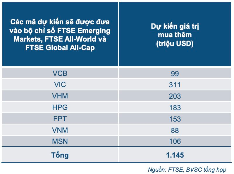7 cổ phiếu có thể hút hơn 1,1 tỷ USD vốn ngoại khi chứng khoán Việt Nam được nâng hạng- Ảnh 1. 7 cổ phiếu có thể hút hơn 1,1 tỷ USD vốn ngoại khi chứng khoán Việt Nam được nâng hạng- Ảnh 1.