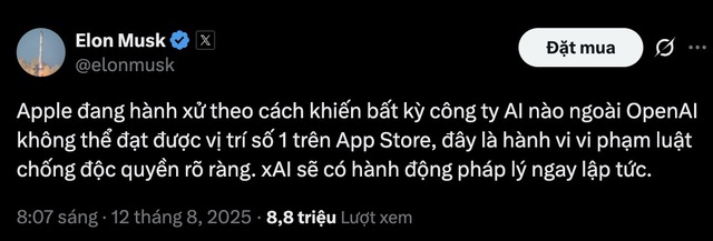 Elon Musk dọa kiện Apple vì "ưu ái" ChatGPT, CEO OpenAI lập tức phản bác- Ảnh 2. Elon Musk dọa kiện Apple vì "ưu ái" ChatGPT, CEO OpenAI lập tức phản bác- Ảnh 2.