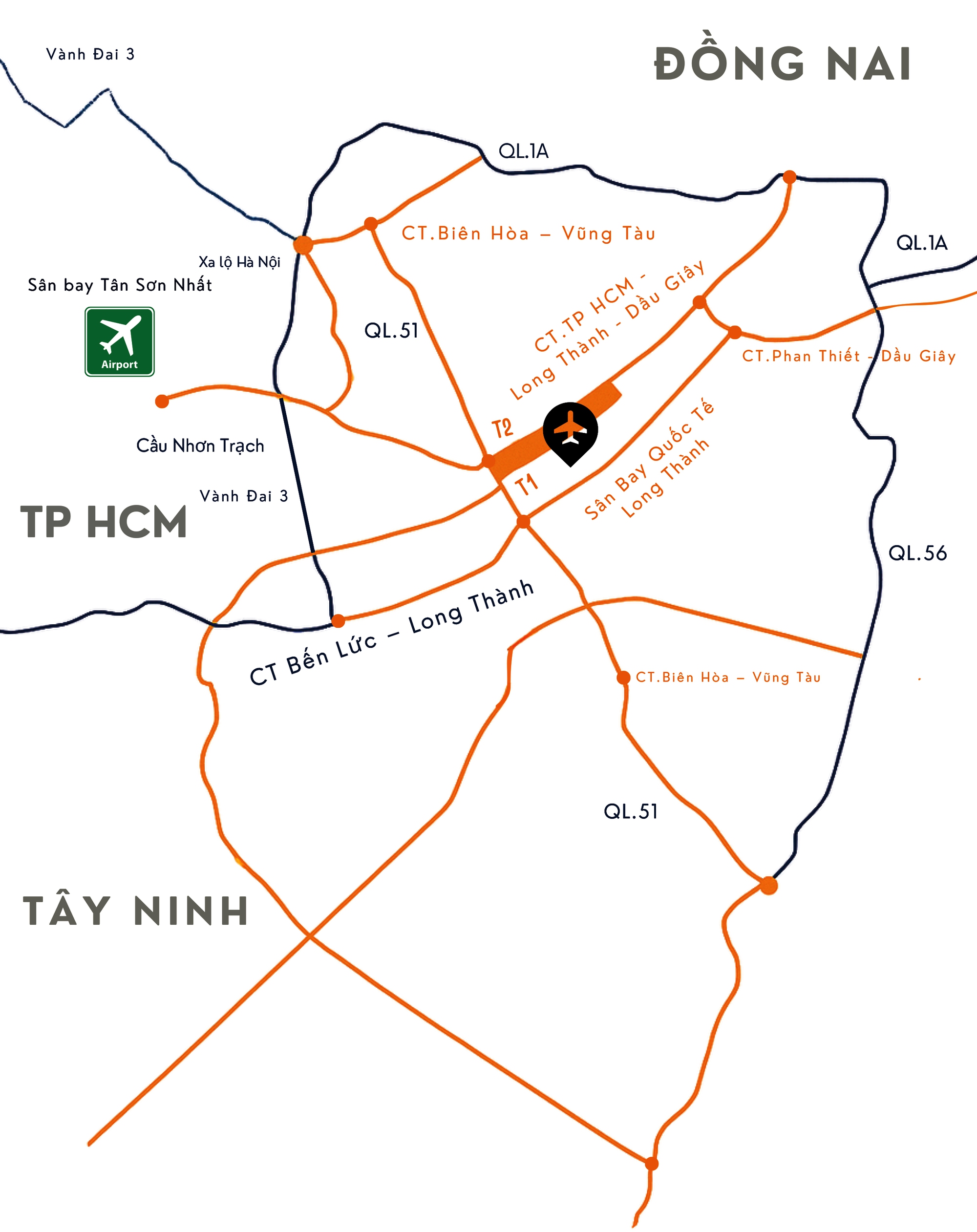 Những tuyến đường kết nối TP HCM và các tỉnh lân cận với sân bay Long Thành- Ảnh 3.