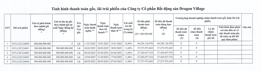 Dư nợ trái phiếu Dragon Village bao nhiêu?- Ảnh 1.
