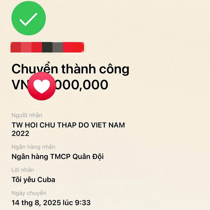 Tính đến 12h ngày 14/8: 30 tỷ đồng từ hơn 134.000 lượt đóng góp, người Việt vẫn đang gửi trọn nghĩa tình tới nhân dân Cuba- Ảnh 3.
