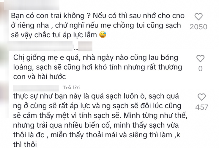 Mẹ đảm đam mê dọn dẹp, 11h đêm vẫn lau nhà sạch bóng: Dân tình vào "xin vía" chăm chỉ, nhưng cũng không ít người thấy áp lực ngang- Ảnh 16.