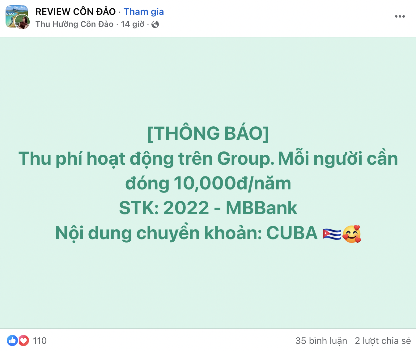 Trend “thu phí hoạt động” của loạt hội nhóm Facebook ủng hộ nhân dân Cuba: Xứng đáng viral hơn nữa!- Ảnh 9.