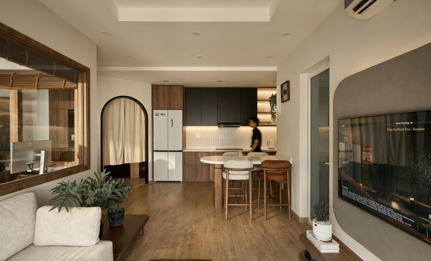 Không gian ấm cúng mộc mạc của căn hộ 62m2 hai phòng ngủ- Ảnh 6.