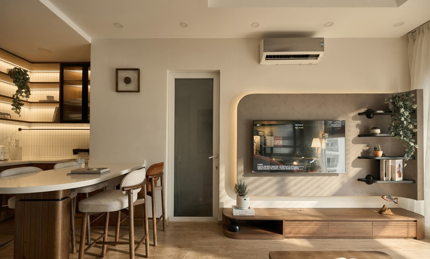 Không gian ấm cúng mộc mạc của căn hộ 62m2 hai phòng ngủ- Ảnh 5.