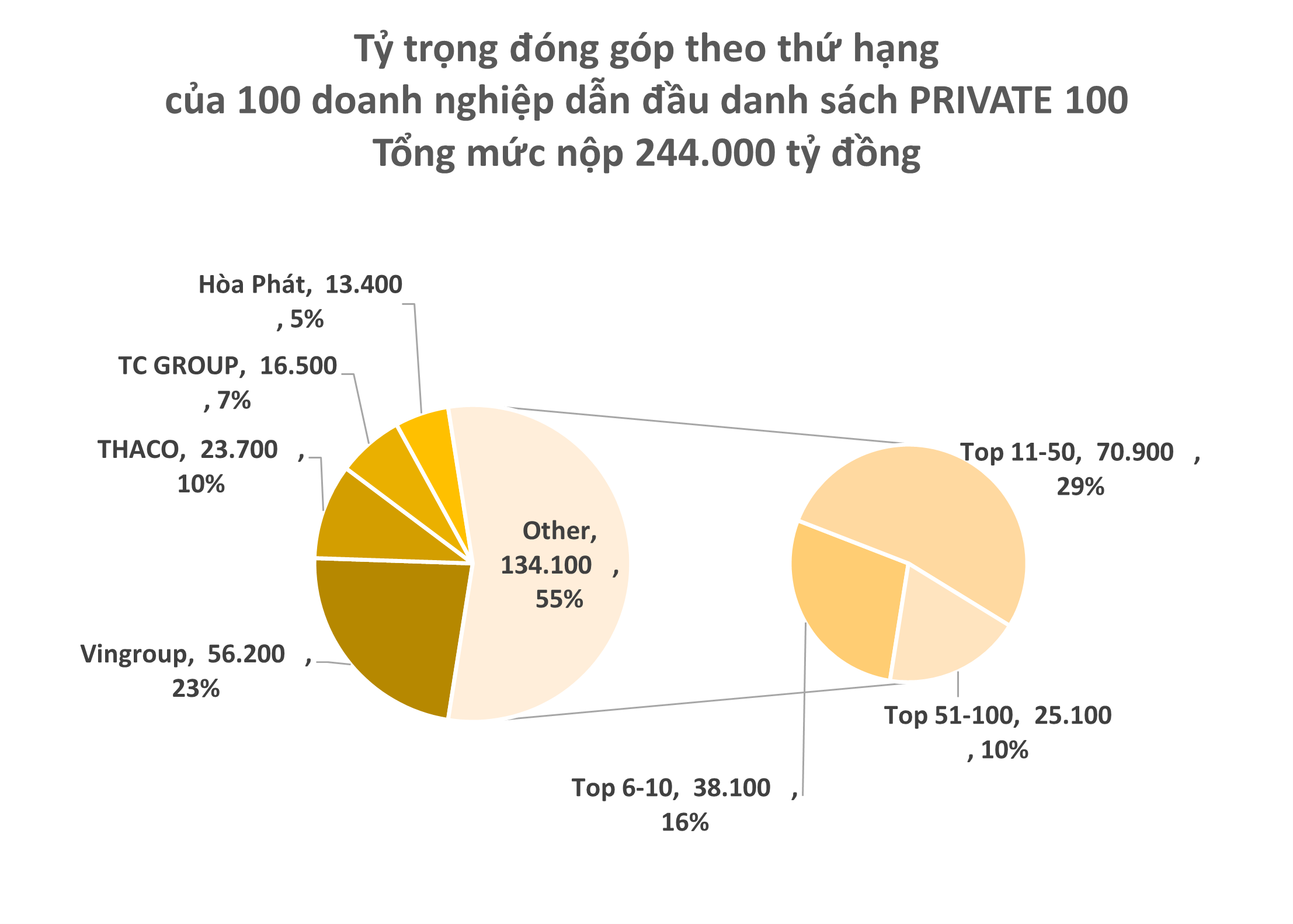 Công bố 100 doanh nghiệp tư nhân nộp ngân sách lớn nhất Việt Nam: Tổng nộp 244.400 tỷ đồng, 48 đơn vị nộp trên nghìn tỷ- Ảnh 3.