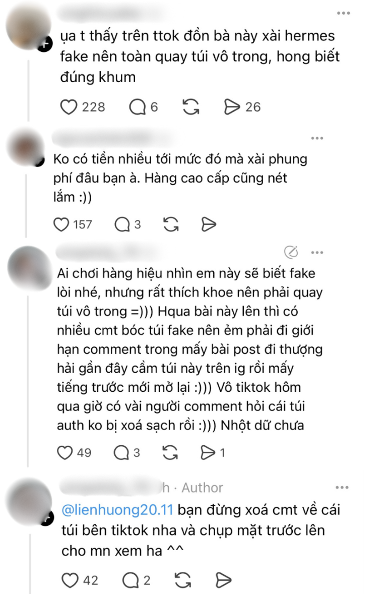 Cây đồ hiệu tiền tỷ khiến Hương Liên vướng bão thị phi, bị nghi dùng đồ fake: Chính chủ lên tiếng- Ảnh 3.