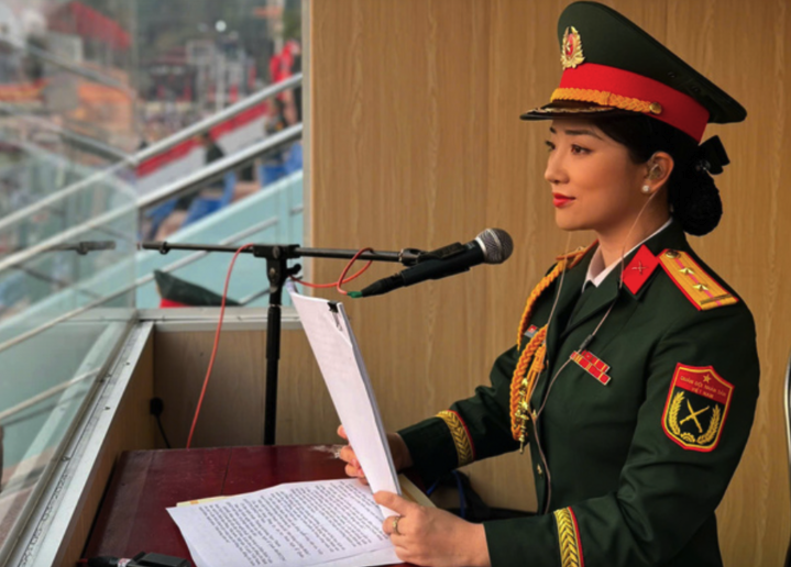 Vẻ đẹp nữ Thượng úy đảm nhận giọng miền Nam tại Đại lễ A80- Ảnh 3.