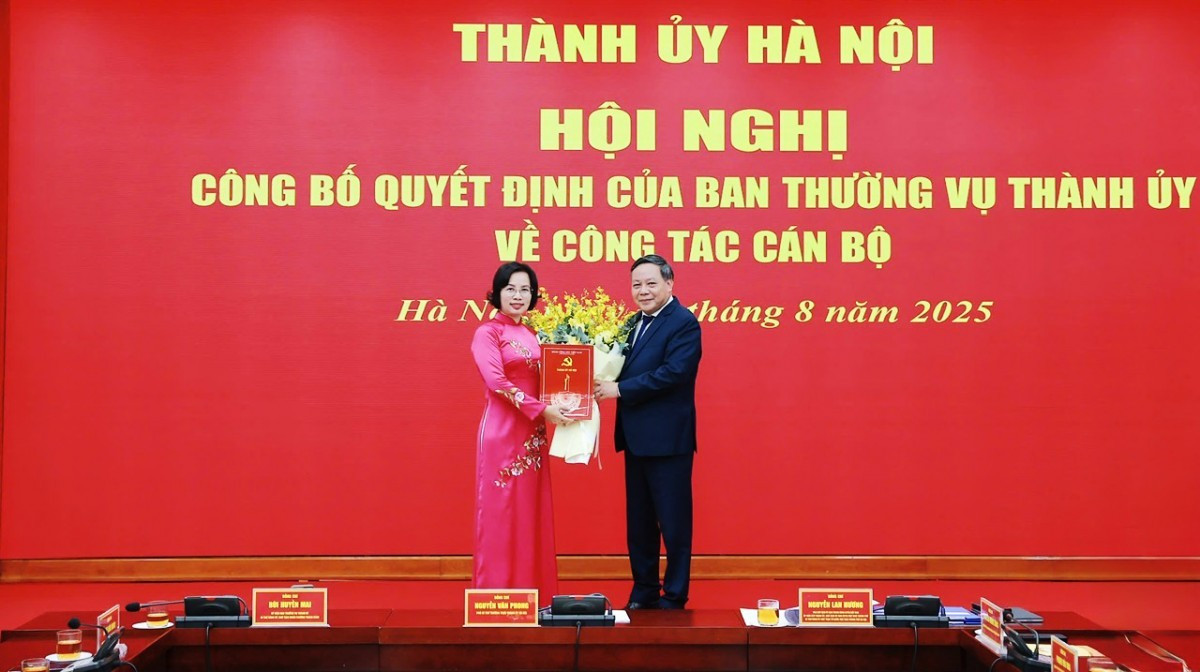 Công bố quyết định của Ban Thường vụ Thành ủy 
Hà Nội về công tác cán bộ- Ảnh 1.