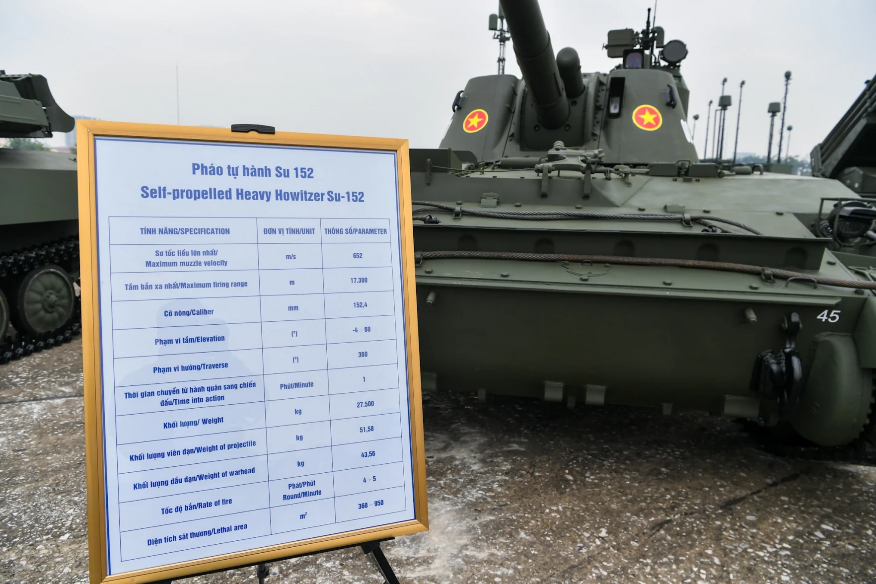 Pháo tự hành SU-122, SU-152 của QĐND diễu binh 2/9: Xoay 360 độ, tầm hoạt động 300 km, đạn pháo nặng 50kg- Ảnh 3.