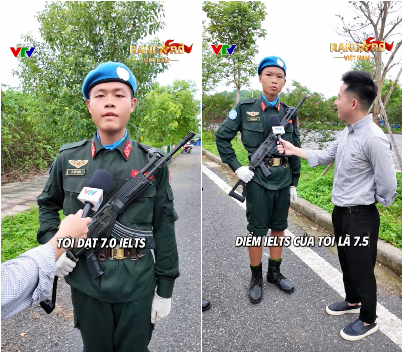 Màn trả lời phỏng vấn VTV bằng tiếng Anh của chiến sĩ tham gia diễu binh A80 gây sốt- Ảnh 2.