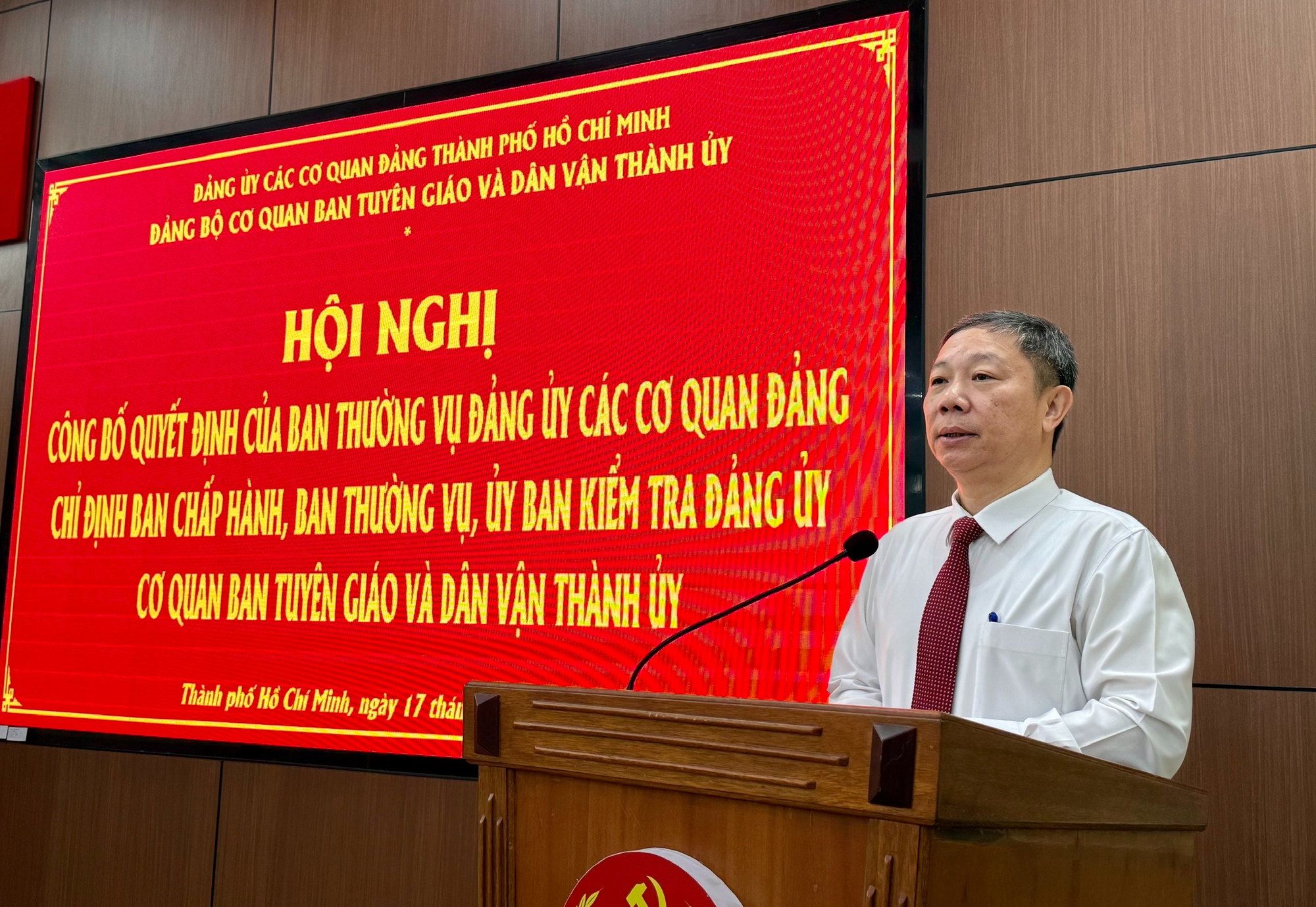Ban Tuyên giáo và Dân vận Thành ủy TP HCM có tân Trưởng Ban- Ảnh 1.