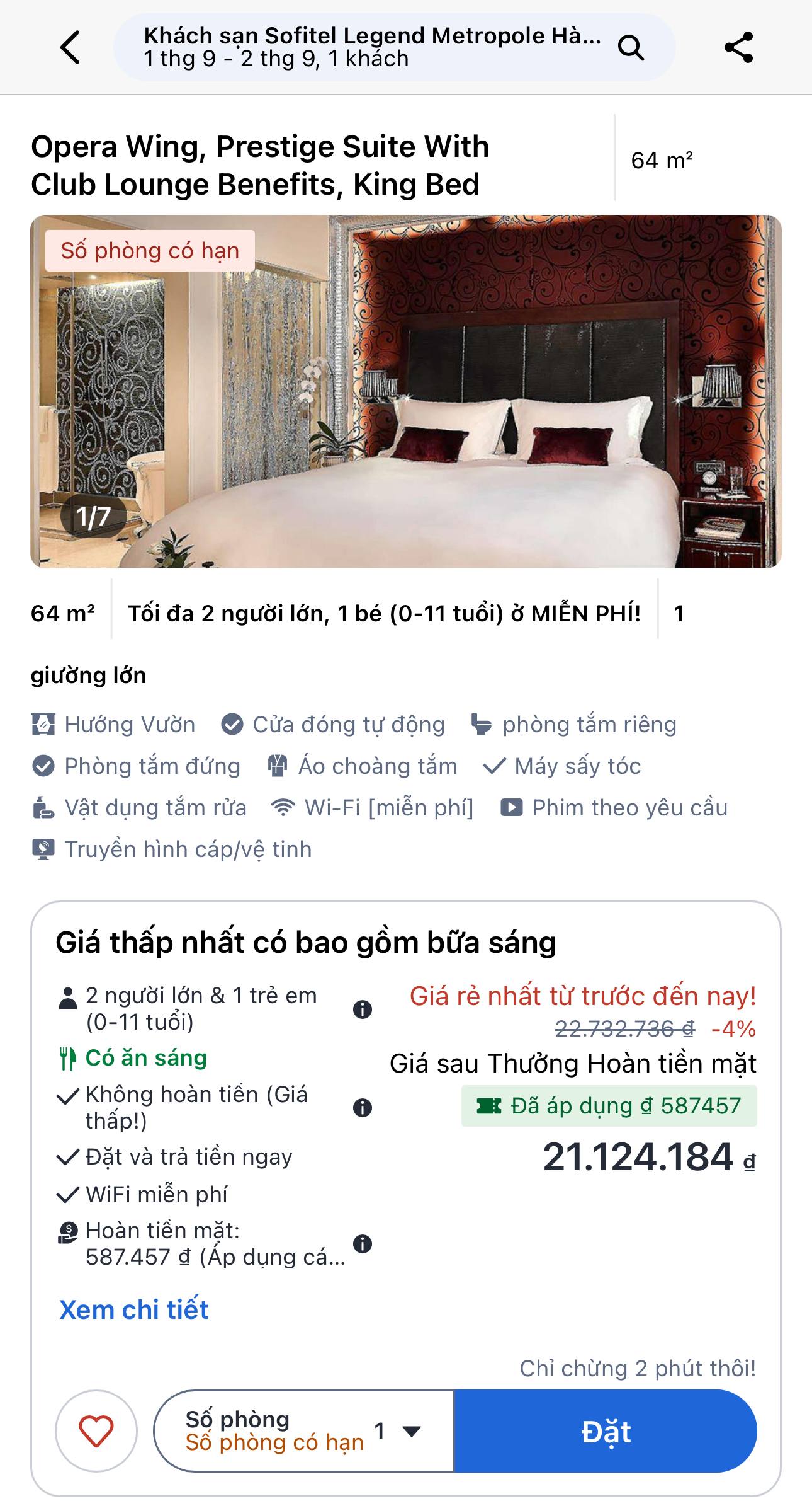 Hà Nội vẫn còn phòng giá 30-100 triệu/đêm nếu bạn muốn đặt khách sạn xem diễu binh, nhanh tay còn kịp!- Ảnh 5. Hà Nội vẫn còn phòng giá 30-100 triệu/đêm nếu bạn muốn đặt khách sạn xem diễu binh, nhanh tay còn kịp!- Ảnh 5.