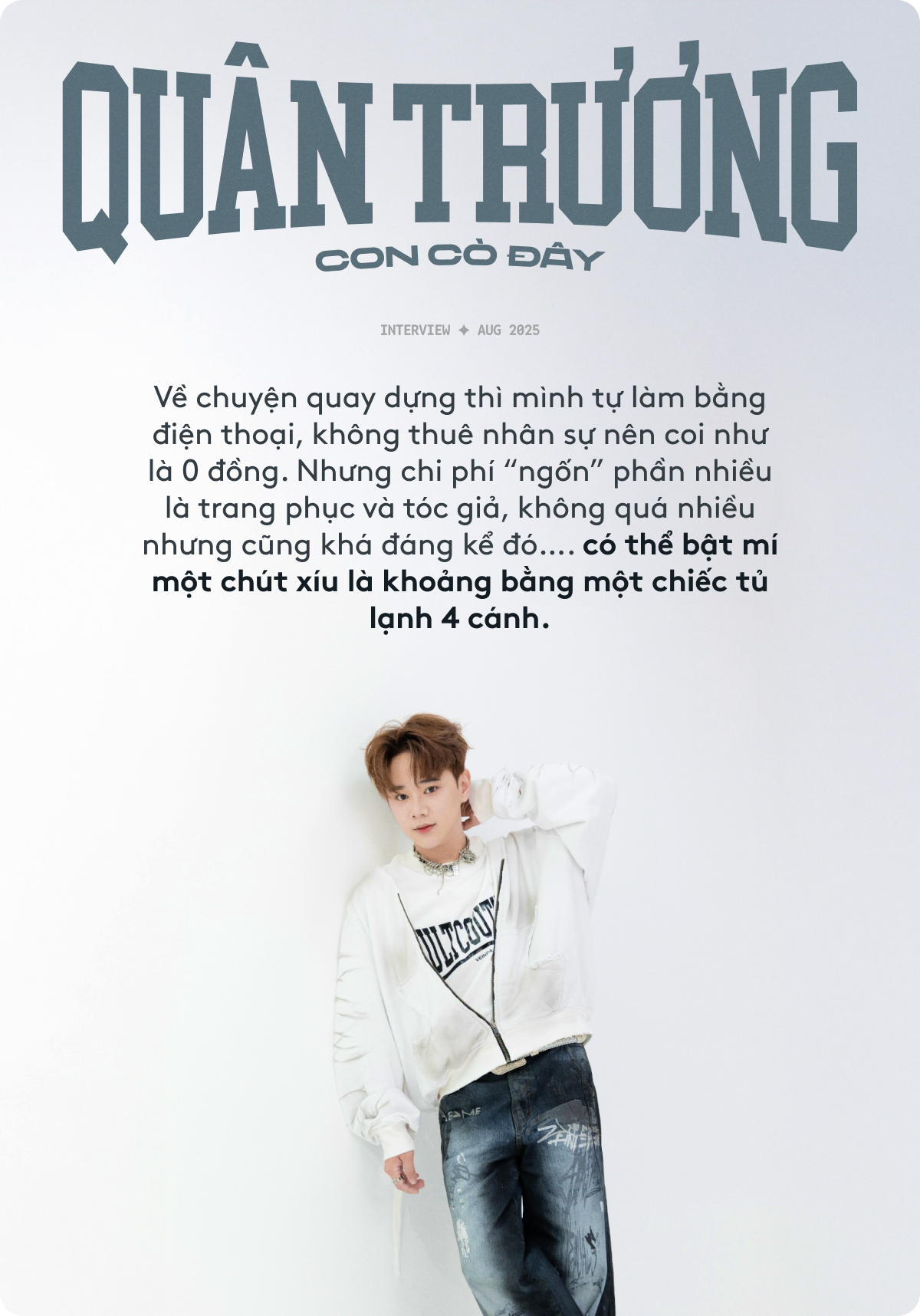 Quân Trương “Con Cò Đây”: 26 tuổi có nhà, có xe nhưng vẫn lo chưa tiêu tiền khôn- Ảnh 2. Quân Trương “Con Cò Đây”: 26 tuổi có nhà, có xe nhưng vẫn lo chưa tiêu tiền khôn- Ảnh 2.