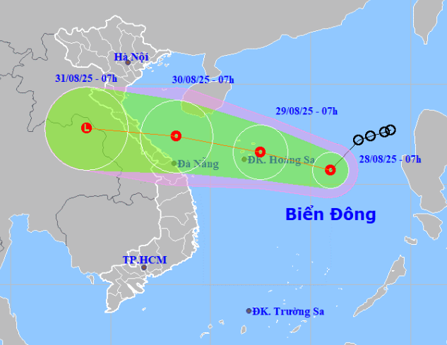 Cập nhật đường đi mới nhất của áp thấp nhiệt đới trên Biển Đông, liệu có mạnh lên thành bão số 6?- Ảnh 1.